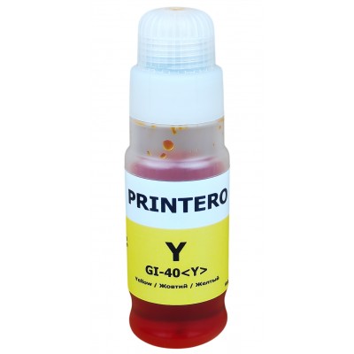 Чорнило, фарба Printero для Canon PIXMA G5040 / G6040 / G7040 / GM2040 Yellow Водорозчинні 70 мл / PC-GI-40-Y