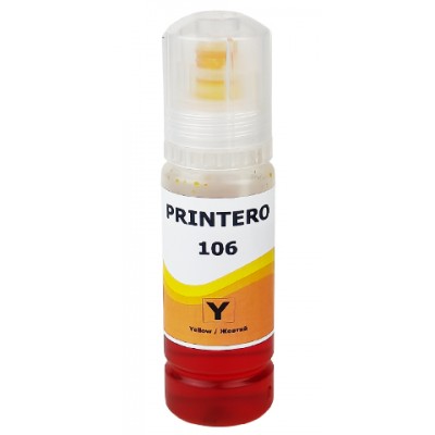 Чернила, краска PRINTERO 106 для Epson EcoTank L7160 / L7180 / L7188 Водорастворимые Yellow Желтый 70 мл / PE-106Y Чернила, краска PRINTERO 106 для Epson EcoTank L7160 / L7180 / L7188 Водорастворимые Yellow Желтый 70 мл / PE-106Y