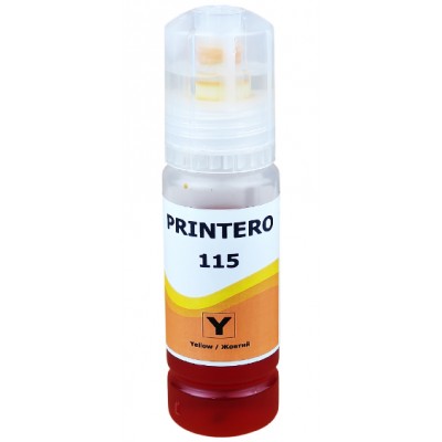 Чернило, краска PRINTERO 115 для Epson EcoTank L8160 / L8180 Водорастворимые Yellow Желтый 70мл / PE-115Y Чернило, краска PRINTERO 115 для Epson EcoTank L8160 / L8180 Водорастворимые Yellow Желтый 70мл / PE-115Y