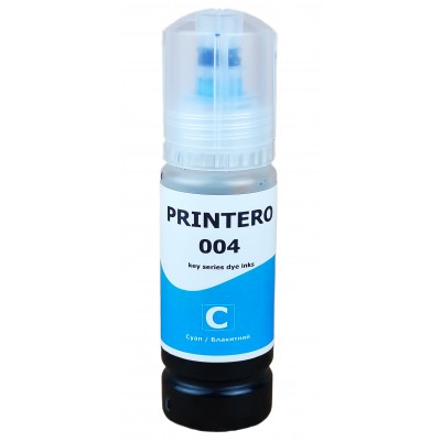 Чернило, краска PRINTERO для Epson L1110 / L3100 / L4151 / L5190 / L6166 Cyan 70 мл / PE004-C