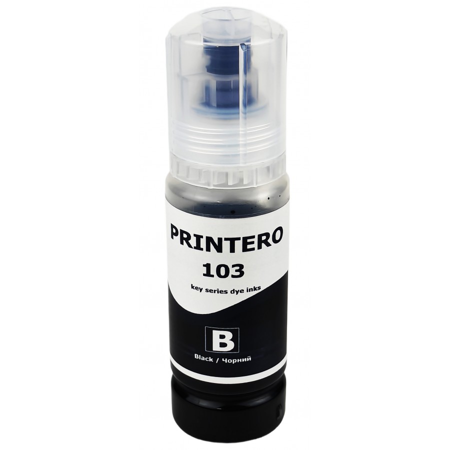 Чернило, краска PRINTERO для Epson L1110 / L3100 / L3110 / L3150 / L4151 / L4165 / L5190 Black 70 мл / PE103-B с быстрой доставкой