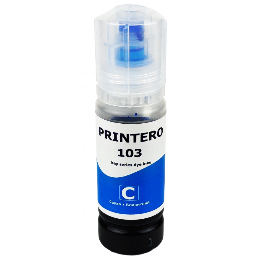 Чернило, краска PRINTERO для Epson L1110 / L3100 / L3110 / L3150 / L4151 / L4165 Cyan 70 мл / PE103-C с быстрой доставкой