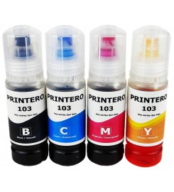 Комплект чернил PRINTERO для Epson L1110 / L3100 / L3110 / L3150 / L4151 / L4165 / L5190 B,C,M,Y / PE103-K