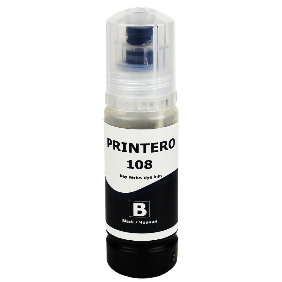 Чернила, краска Printero для Epson L8050 / L18050 / ET-18100 Black Водорастворимые 70 мл / PE108-B с быстрой доставкой