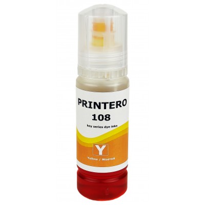 Чорнило, фарба Printero для Epson L8050 / L18050 / ET-18100 Yellow Водорозчинні 70 мл / PE108-Y Чорнило, фарба Printero для Epson L8050 / L18050 / ET-18100 Yellow Водорозчинні 70 мл / PE108-Y