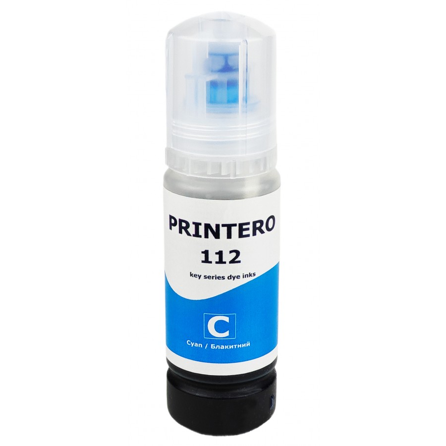 Чернила, краска Printero Epson L6460 / L6490 / L6550 / L11160 / L15160 / L15180 Cyan 70 мл / PE112-C с быстрой доставкой