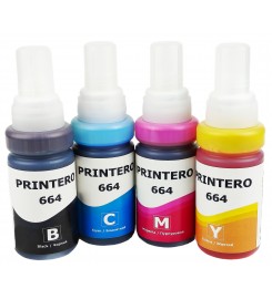 Комплект чернил, красок Printero 664 для Epson L B XP S SX C CX BX T TX P PX R RX WF B/C/M/Y Водорастворимые 4x70 мл PE664-K