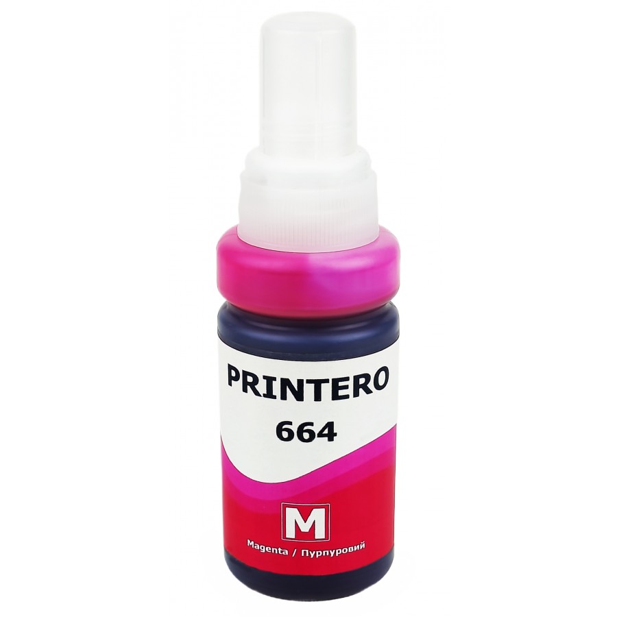 Чорнило, фарба Printero 664 для Epson L B XP S SX C CX BX T TX P PX RX WF Magenta Водорозчинні 70 мл PE664-M з швидкою доставкою