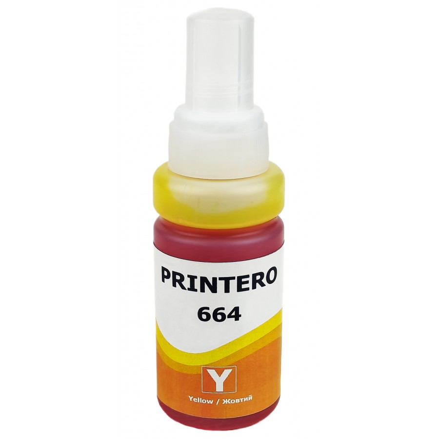 Чорнило, фарба Printero 664 для Epson L B XP S SX C CX BX T TX P PX RX WF Yellow Водорозчинні 70 мл PE664-Y з швидкою доставкою