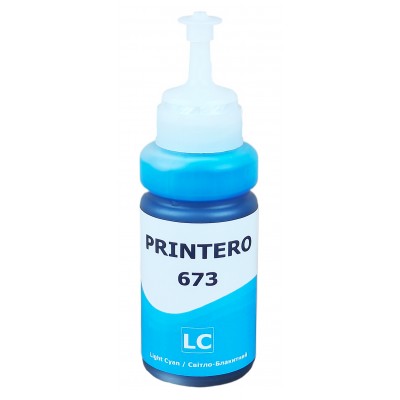 Чернила, краска Printero 673 для Epson L T TX P PX R RX Light Cyan Водорастворимые 70 мл PE673-LC Чернила, краска Printero 673 для Epson L T TX P PX R RX Light Cyan Водорастворимые 70 мл PE673-LC