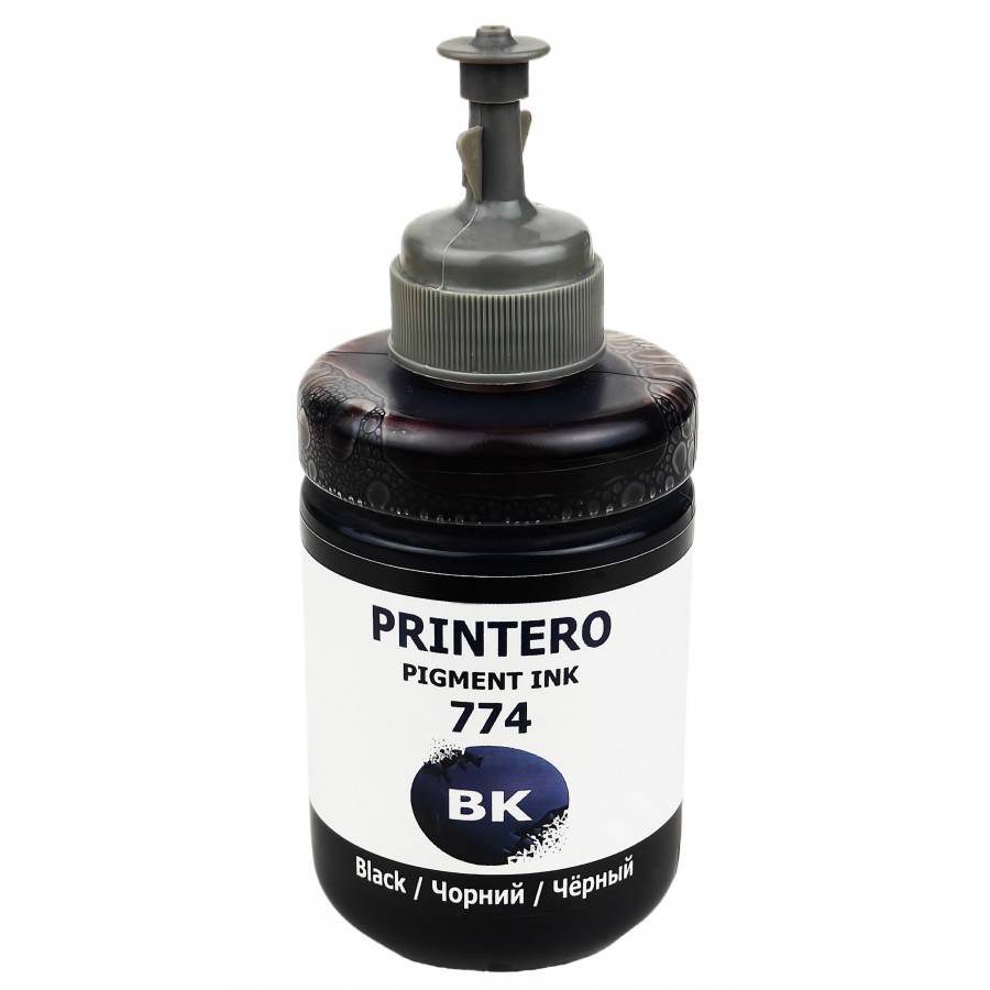 Чернила, краска Printero Pigment Ink для Epson L605 / L655 / L1455 / M100 / M105 / M200 Black Пигментные 140 мл / PE774-PB с быстрой доставкой