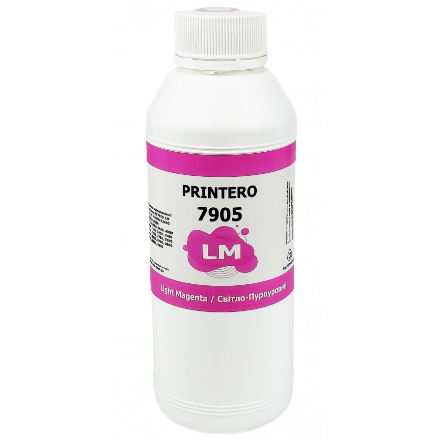 Чернила, краска Printero 7905 для EPSON STYLUS PHOTO R2400 / PRO 4800 / PRO WT7900 Light Magenta Водорастворимые 500 мл PE7905-LM с быстрой доставкой