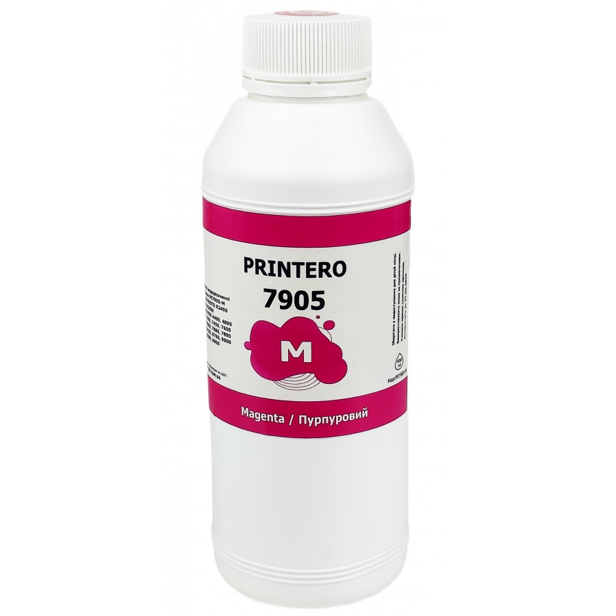 Чернила, краска Printero 7905 для EPSON STYLUS PHOTO R2400 / PRO 4400 / PRO WT7900 Magenta Водорастворимые 500 мл PE7905-M с быстрой доставкой