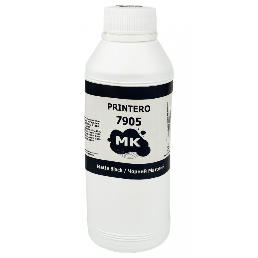 Чернила, краска Printero 7905 для EPSON STYLUS PHOTO R2400 / PRO 4400 / PRO WT7900 Matte Black Водорастворимые 500 мл PE7905-MK с быстрой доставкой