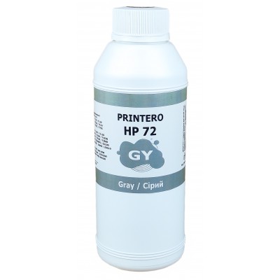 Чорнило, фарба Printero HP 72 для HP DesignJet T610 / T620 / T770 / T1100 / T1120 / T120 Gray Водорозчинні 500 мл PEHP72-GY Чорнило, фарба Printero HP 72 для HP DesignJet T610 / T620 / T770 / T1100 / T1120 / T120 Gray Водорозчинні 500 мл PEHP72-GY