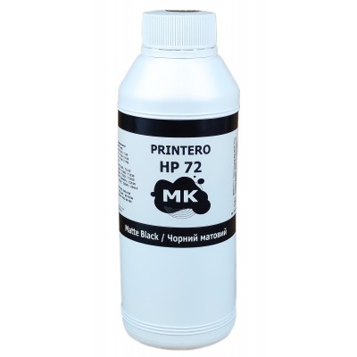 Чернила, краска Printero HP 72 для HP DesignJet T610 / T620 / T770 / T1100 / T1120 Matte Black Водорастворимые 500 мл PEHP72-MK