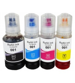 Комплект чернил, красок Refill Ink Epson EcoTank L4100 / L4160 / L6160 / L6170 / L14100 B/C/M/Y 127 мл 3*70 мл 001-K