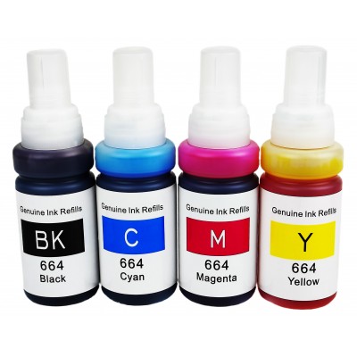 Комплект чернил, красок Ink Refills 664 для Epson L B XP S SX C CX BX T TX P PX R RX WF B/C/M/Y Водорастворимые 4x70 мл E664-K Комплект чернил, красок Ink Refills 664 для Epson L B XP S SX C CX BX T TX P PX R RX WF B/C/M/Y Водорастворимые 4x70 мл E664-K