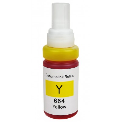 Чернила, краска Ink Refills 664 для Epson L B XP S SX C CX BX T TX P PX R RX WF Yellow Водорастворимые 70 мл E664-Y