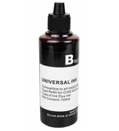 Чорнило, фарба Universal Ink HP Canon Black Водорозчинне 100 мл / UI100BK