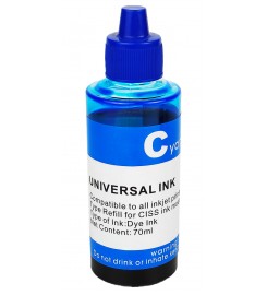 Чорнило, фарба Universal Ink HP Canon Cyan Водорозчинне 70 мл / UI70C