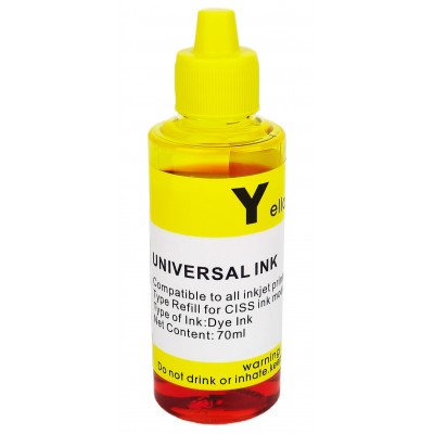Чернила, краска Universal Ink HP Canon Yellow Водорастворимые 70 мл / UI70Y Чернила, краска Universal Ink HP Canon Yellow Водорастворимые 70 мл / UI70Y