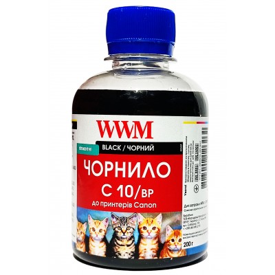 Чернила WWM для Canon PG-510Bk / PG-512Bk / PGI-520Bk 200г Black Пигментные C10/BP Чернила WWM для Canon PG-510Bk / PG-512Bk / PGI-520Bk 200г Black Пигментные C10/BP