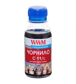 Чернила WWM для Canon CL-511C / CL-513C / CLI-521C 100г Cyan (Синий) Водорастворимые (C11/C-2)