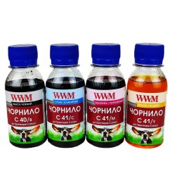 Комплект чорнила WWM Canon PG-40 / CL-41 для Сanon PIXMA iP MP MX IX 4х100 г B/C/M/Y / C40/41SET-2