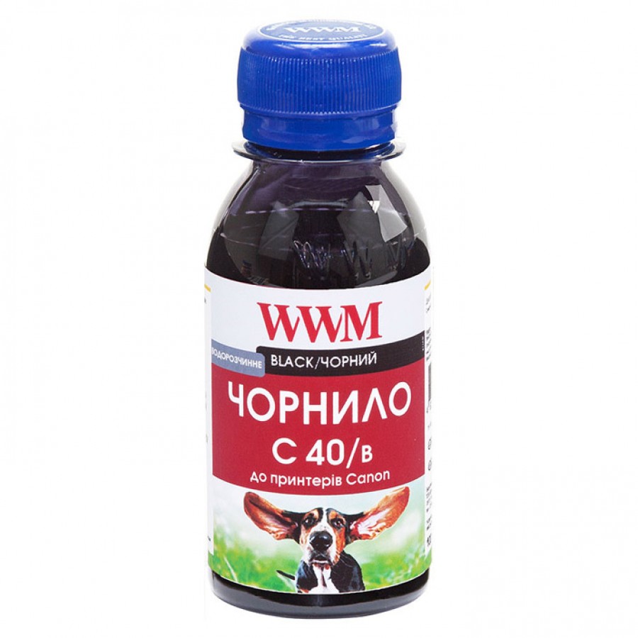 Чернила WWM для Canon PG-40Bk/PG-50Bk/PGI-5Bk 100г Black Водорастворимые (C40/B-2) з швидкою доставкою