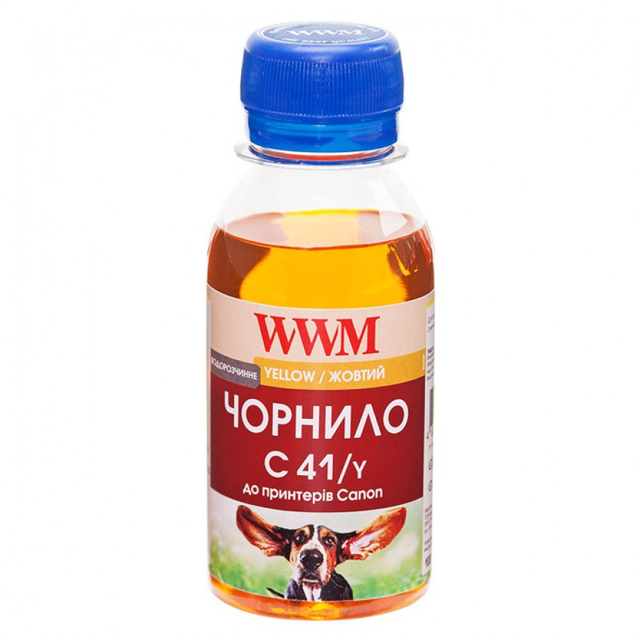 Чернила WWM для Canon CL-41C/CL-51C/CLI-8Y 100г Yellow Водорастворимые (C41/Y-2) з швидкою доставкою