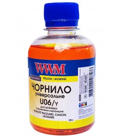 Чорнило,фарба WWM для Canon / HP / Lexmark 200г, Yellow, Водорозчинні / U06/Y