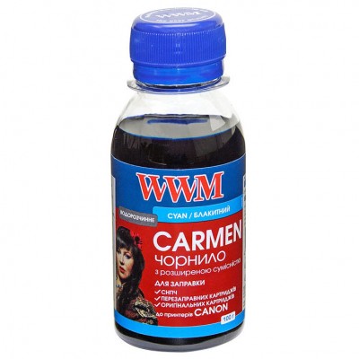 Чернила (Краска) WWM CARMEN Cyan (Синий) Водорастворимые (Водные) 100г (CU/C-2) Чернила (Краска) WWM CARMEN Cyan (Синий) Водорастворимые (Водные) 100г (CU/C-2)