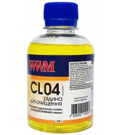 Чистящая жидкость WWM CL-04  для промывки струйных картриджей и печатающих головок  принтеров, МФУ и плоттеров от водорастворимых чернил