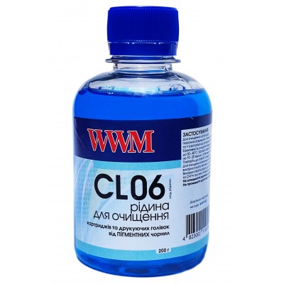 Чистящая жидкость WWM CL06 для промывки струйных картриджей и печатающих головок принтеров, МФУ Чистящая жидкость WWM CL06 для промывки струйных картриджей и печатающих головок принтеров, МФУ