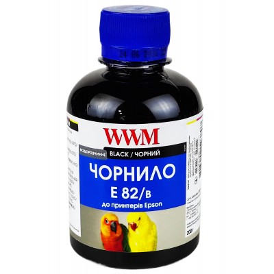 Чернила, краска WWM для Epson Stylus Photo Black Водорастворимые 200г / E82/B Чернила, краска WWM для Epson Stylus Photo Black Водорастворимые 200г / E82/B