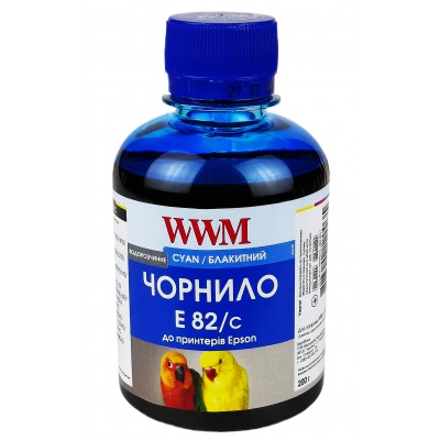 Чернила, краска WWM для Epson Stylus Photo Cyan Водорастворимые 200г / E82/C Чернила, краска WWM для Epson Stylus Photo Cyan Водорастворимые 200г / E82/C