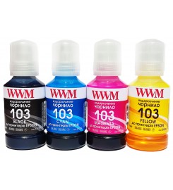 Комплект чорнил WWM 103 для Epson L 4х140грам B/C/M/Y / E103SET4