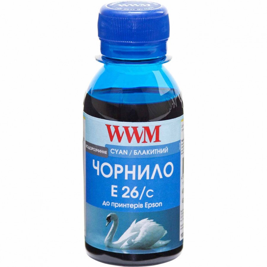 Чернила WWM для Epson Expression Premium XP-600 / XP-605 / XP-700 100г. Cyan (Синий) Водорастворимые (E26/C-2) з швидкою доставкою