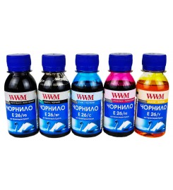 Комплект чорнила WWM для Epson Пігментні/Водорозчинні 5х100 г BP / PB / C / M / Y E26SET5-2