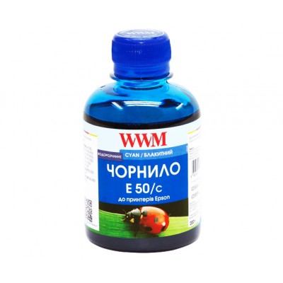 Чернила, краска WWM для Epson Stylus Photo R200 / R340 / RX620 Cyan Водорастворимые 200г / E50/C Чернила, краска WWM для Epson Stylus Photo R200 / R340 / RX620 Cyan Водорастворимые 200г / E50/C