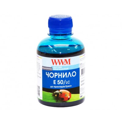 Чернила, краска WWM для Epson Stylus Photo R200 / R340 / RX620 Light Cyan Водорастворимые 200г / E50/LC Чернила, краска WWM для Epson Stylus Photo R200 / R340 / RX620 Light Cyan Водорастворимые 200г / E50/LC