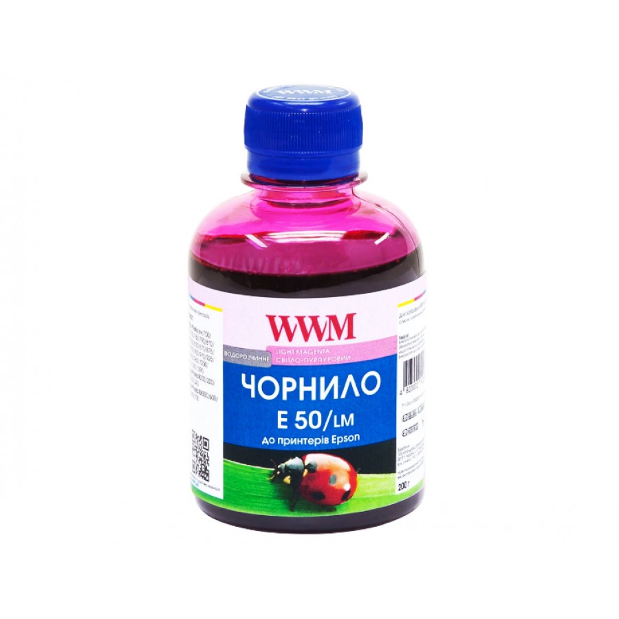 Чернила, краска WWM для Epson Stylus Photo R200 / R340 / RX620 Light Magenta Водорастворимые 200г / E50/LM с быстрой доставкой