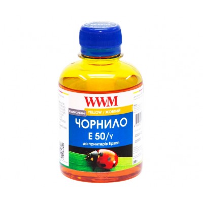 Чернила, краска WWM для Epson Stylus Photo R200 / R340 / RX620 Yellow Водорастворимые 200г / E50/Y Чернила, краска WWM для Epson Stylus Photo R200 / R340 / RX620 Yellow Водорастворимые 200г / E50/Y