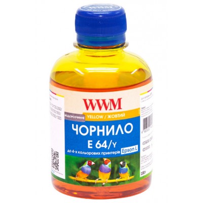 Чернила WWM для Epson L110 / L210 / L355 Yellow Водорастворимые 200 мл / E64/Y Чернила WWM для Epson L110 / L210 / L355 Yellow Водорастворимые 200 мл / E64/Y