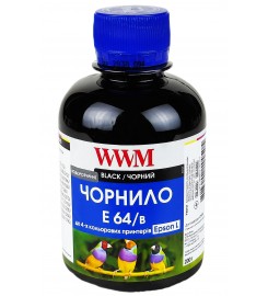 Чорнило WWM для Epson L110 / L210 / L355 Black Водорозчинні 200 мл / E64/B