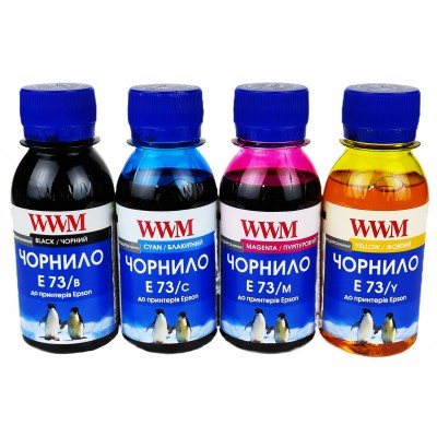 Комплект чернил WWM E73 для Epson B / C / M / Y 4х100грамм E73SET-2 Комплект чернил WWM E73 для Epson B / C / M / Y 4х100грамм E73SET-2