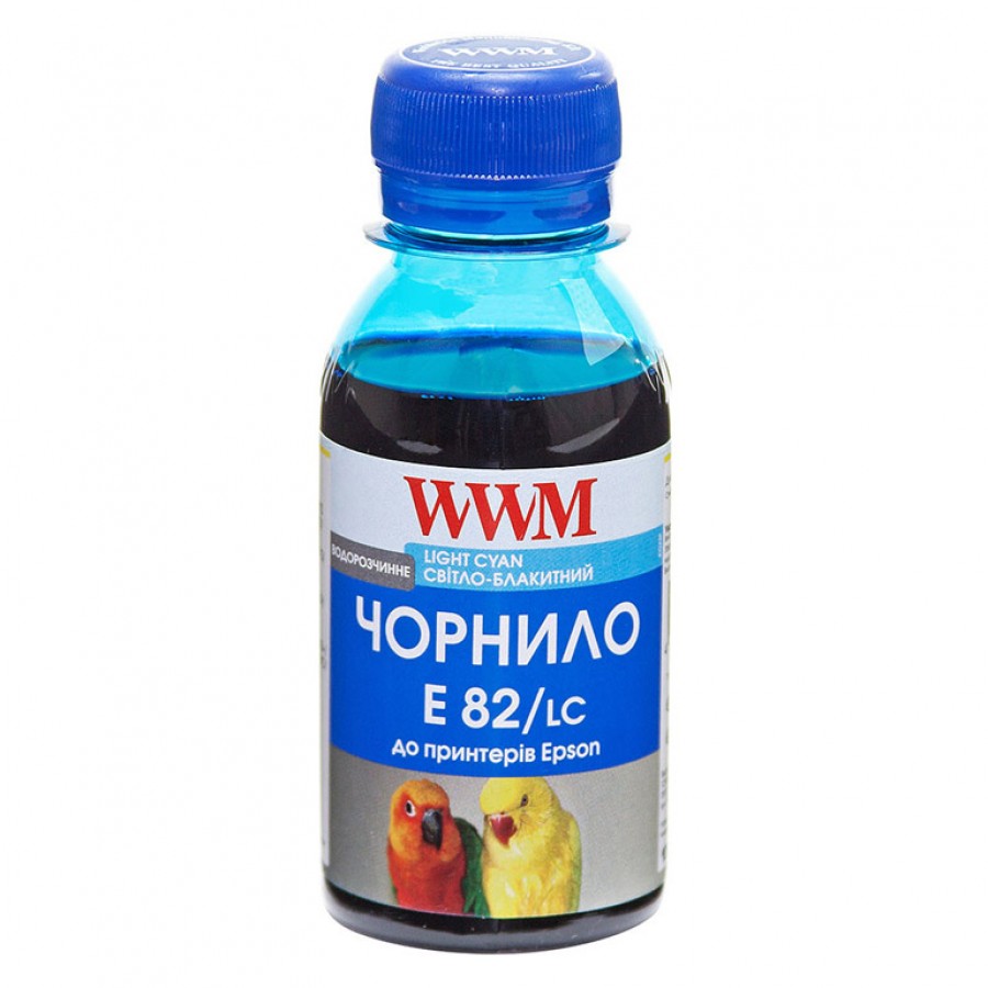Чернила WWM для Epson Stylus Photo T50 / P50 / PX660 100г. Light Cyan ( Светло-Синий) Водорастворимые (E82/LC-2) з швидкою доставкою