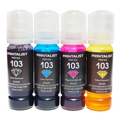 Комплект чернил PRINTALIST 103 для Epson L 4х70грамм B/C/M/Y / PL103SET Комплект чернил PRINTALIST 103 для Epson L 4х70грамм B/C/M/Y / PL103SET