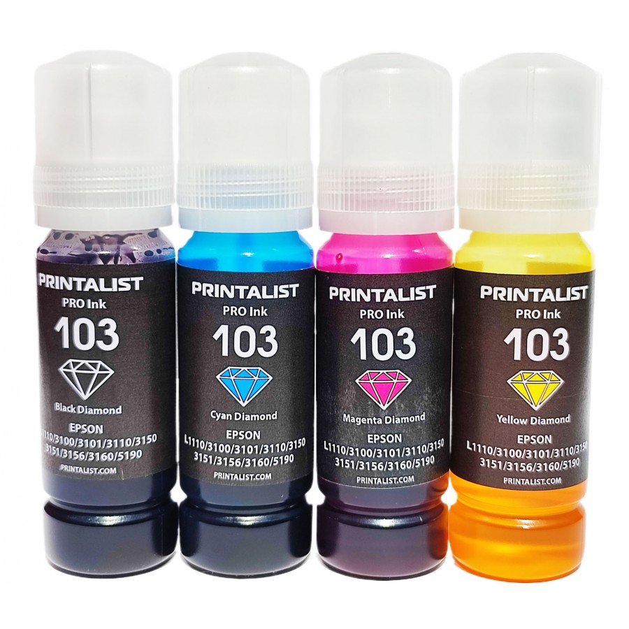 Комплект чернил PRINTALIST 103 для Epson L 4х70грамм B/C/M/Y / PL103SET с быстрой доставкой